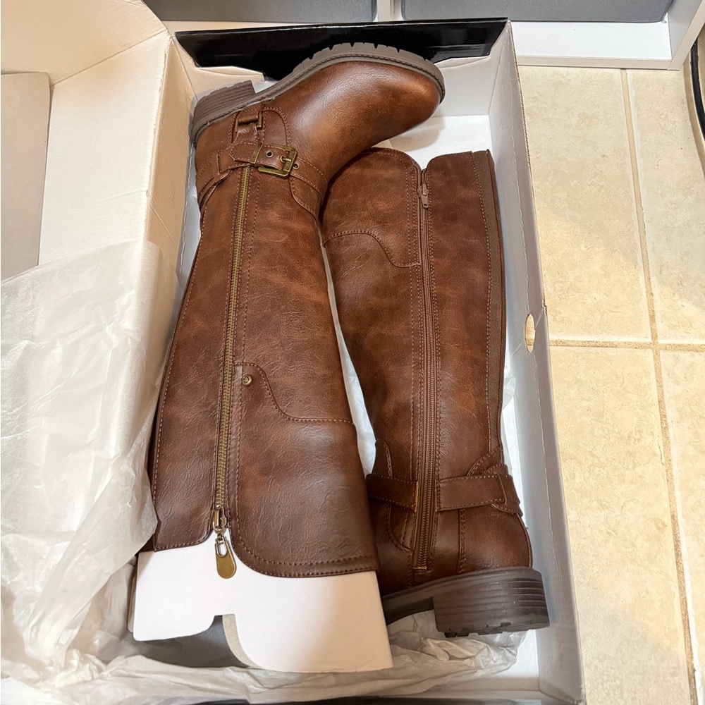 Guess Brown Over the Knee Boots